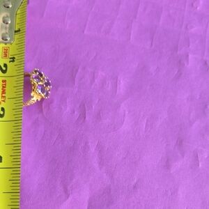 Gold and Purple Gemstone Women's Ring